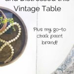 Chalk painted vintage table