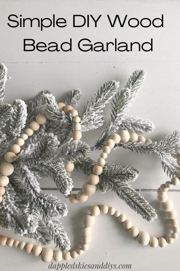 DIY Christmas Tree Wood Bead Garland Dappled Skies and Diys