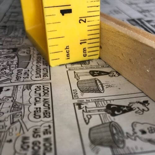 Wood with ruler