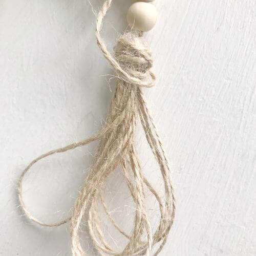 Creating a tassel for wood bead garland