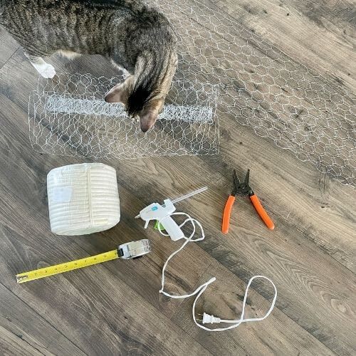 Supplies for rope tree collar diy