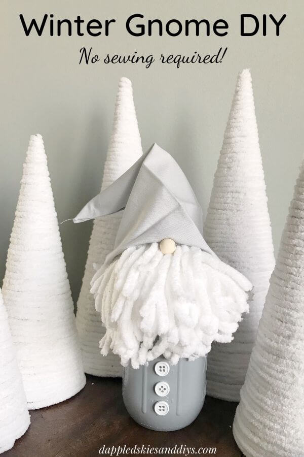 Easy Winter Gnome DIY (Mason Jar & Sock Tutorials) Dappled Skies and Diys