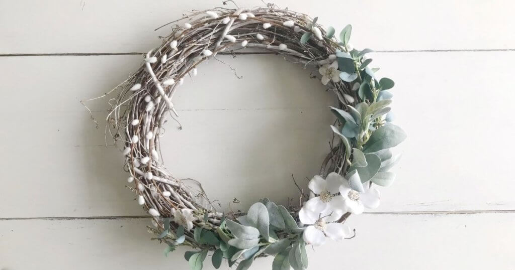 DIY spring grapevine wreath