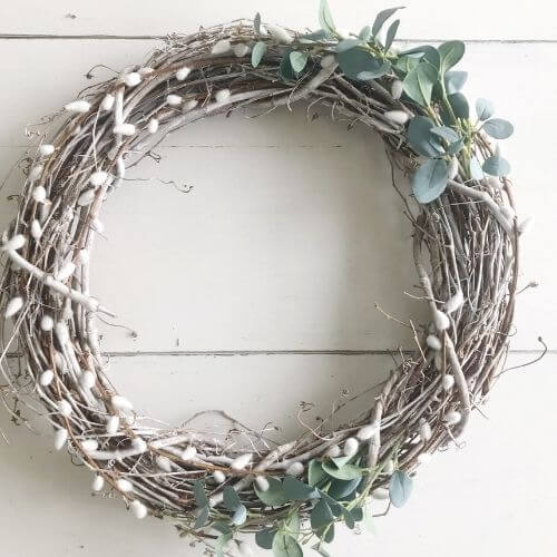 DIY spring grapevine wreath