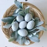 Faux concrete Easter eggs for spring decor