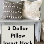 Throw pillow insert hack