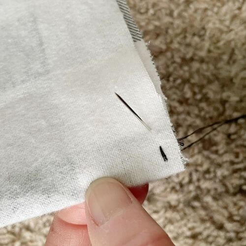 Back stitch for pet pillow