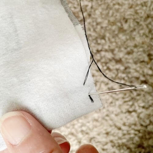 Back stitch for pet pillow