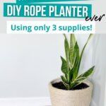 How to make a rope planter with 3 supplies