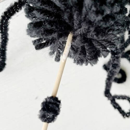Use mod podge to secure fuzzy pipe cleaners