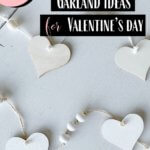 Wood heart and bead garland ideas Valentine's Day