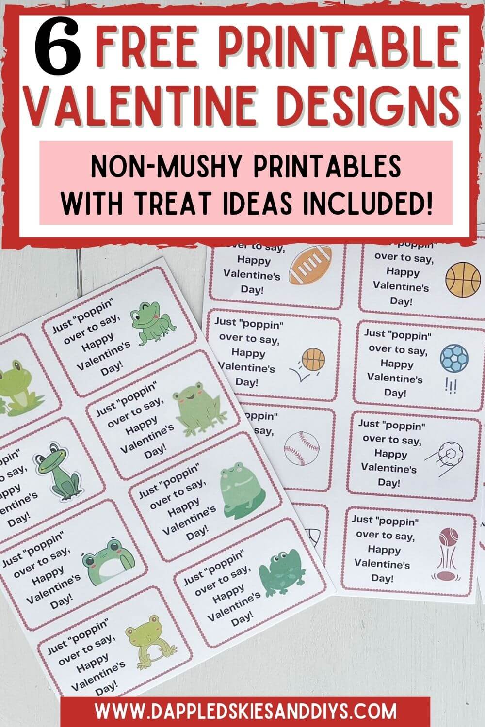 6 (Non-Mushy) Free Printable Valentines for Elementary Age Kids ...
