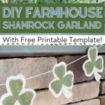 Burlap farmhouse shamrock garland