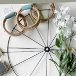 Dollar tree bike wheel wreath supplies