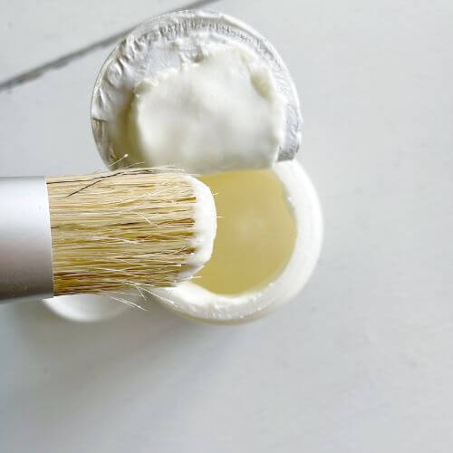 Picture of clear wax with wax brush