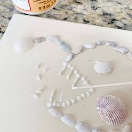 Use toothpick to apply glue for smaller areas