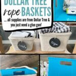 Rope basket DIY from Dollar Tree supplies