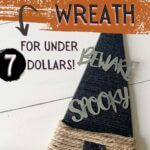 Dollar Tree witch hat wreath for under 7 dollars