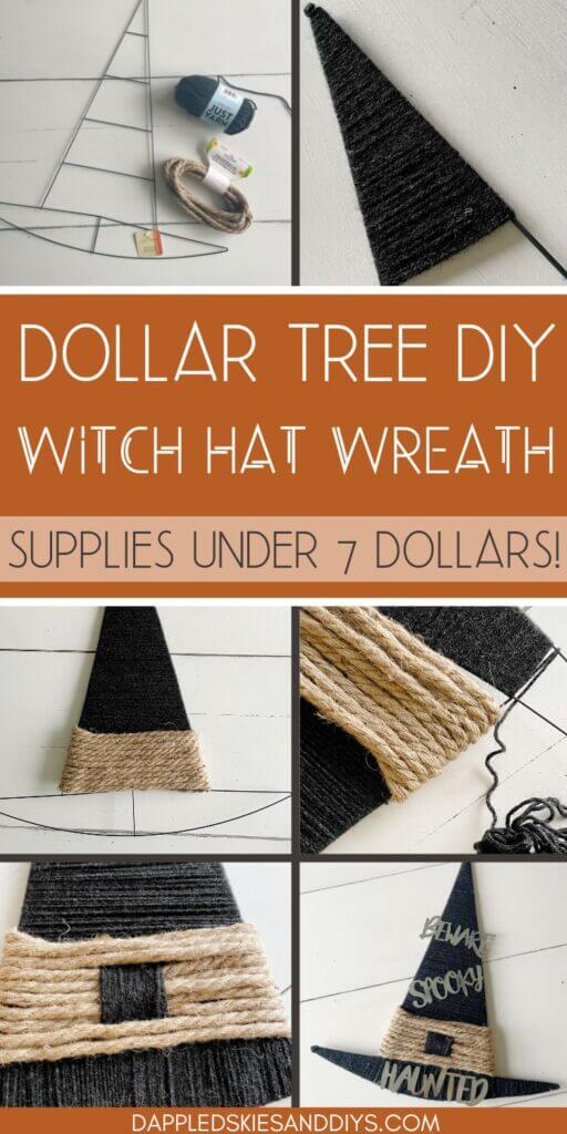 How to make a witch hat wreath from Dollar Tree