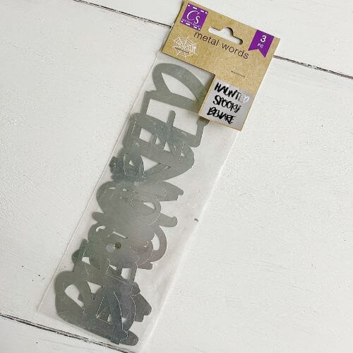 Supplies for wreath - pack of 3 metal words