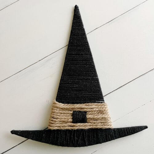 Yarn and rope completed for witch hat