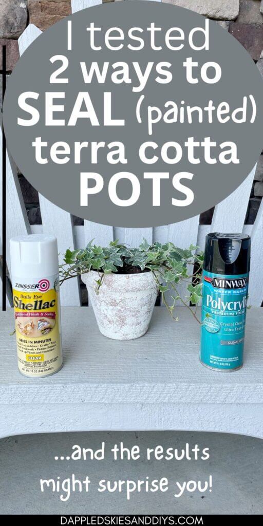 How to Seal Painted Terracotta Pots - Dappled Skies and Diys