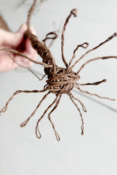 Bottom of wire tree with roots.