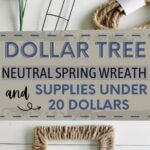 Square rope wreath DIY with white flowers made with Dollar Tree supplies.