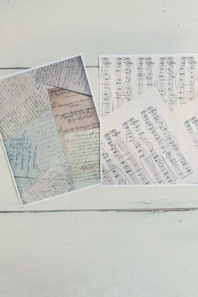 Two printable vintage sheets of paper.