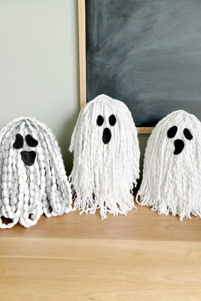 Three versions of the mop head ghost. 