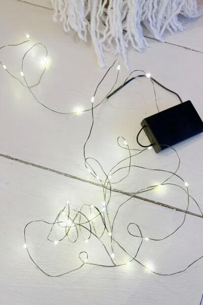 Battery operated twinkle lights with timer. 