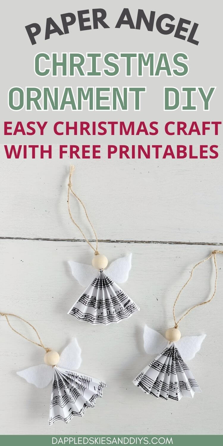 Angel Ornaments DIY A Paper Angel Craft Dappled Skies And Diys