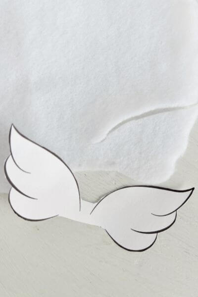 Use the template to cut the wings out of the felt.