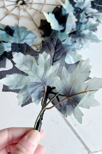 Last set of black and blue leaves. 