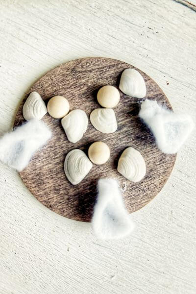 Glue the wood bead heads on first. 