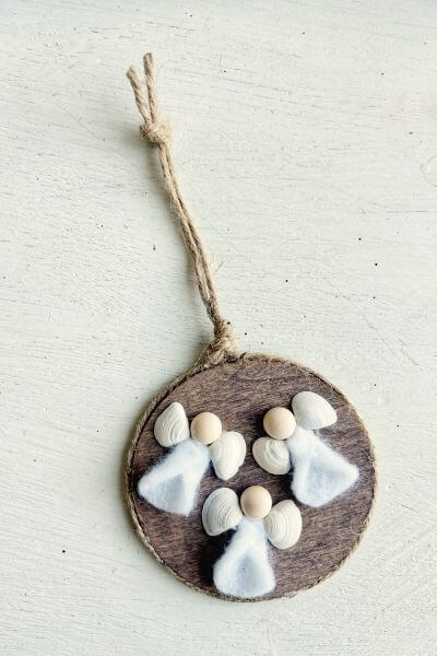 Use jute twine to attach the hanger to your ornament. 