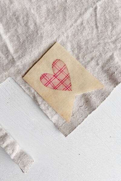 Use the paper printable as a template to cut out the drop cloth.