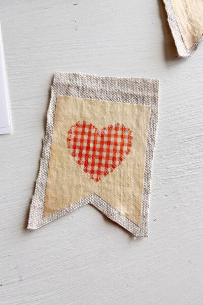 Paper printable adhered to the drop cloth.