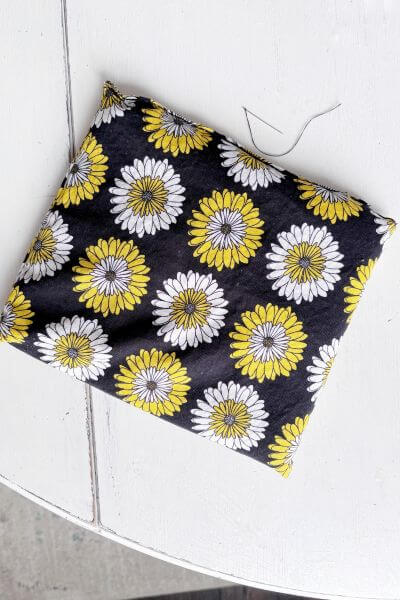 Completed heating pad.