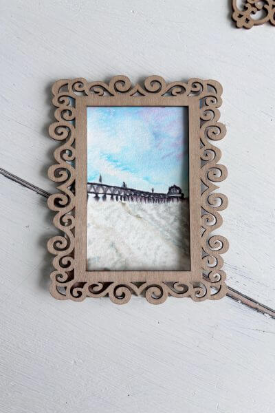 Watercolor picture centered in frame.