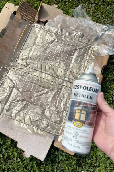 Spray paint the baskets gold.